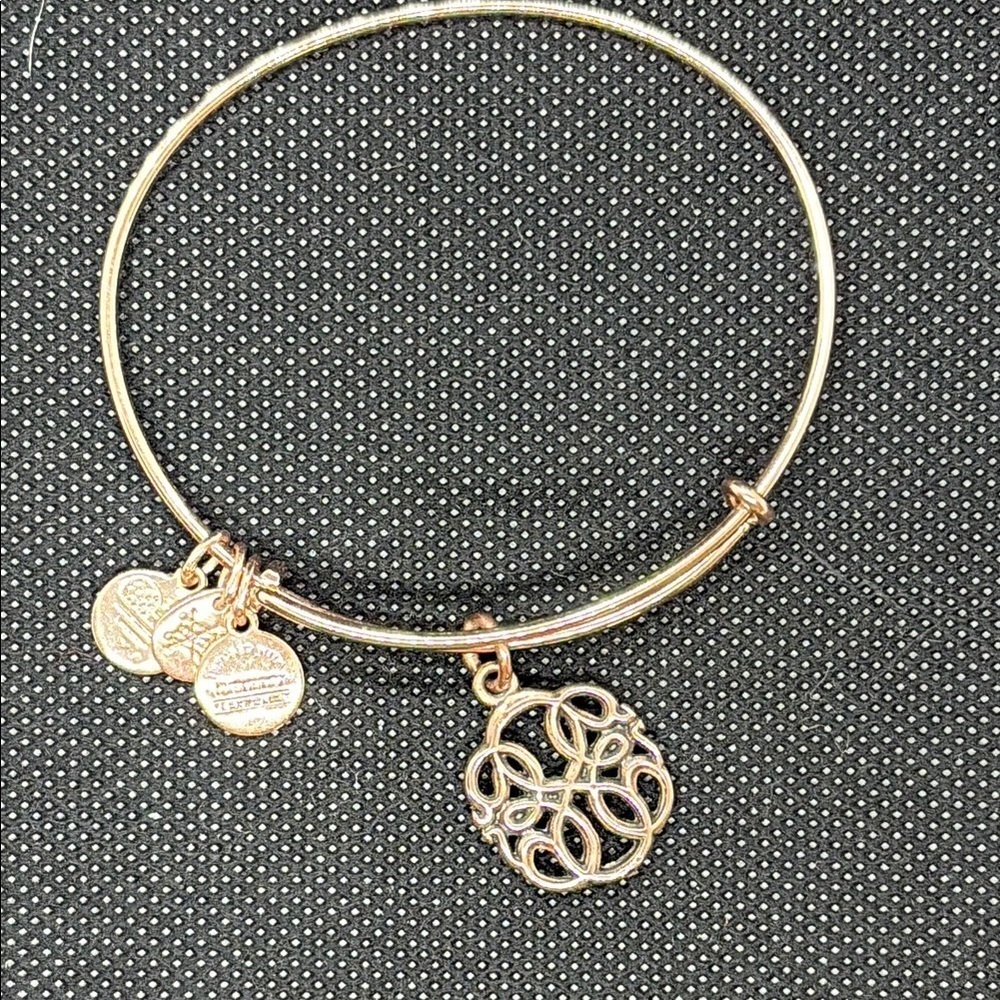 Alex and Ani “rose gold” Bangle Bracelet with Charms